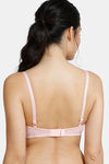 Zivame Glitter Straps Padded Wired 3/4th Coverage T-Shirt Bra - Powder Pink — thumbnail 2